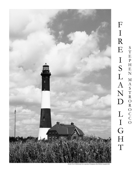 Fire Isalnd LIght 2015 B&W Print# 7113